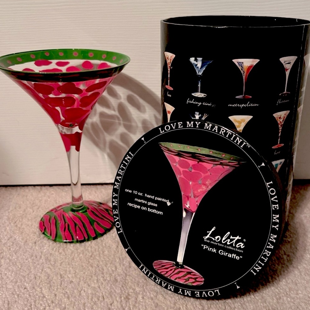 Lolita "Pink Giraffe" Martini Glass 10.0 oz
